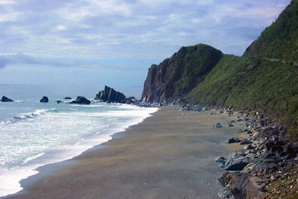Greymouth strand in Neuseeland Greymouth strand in Neuseeland