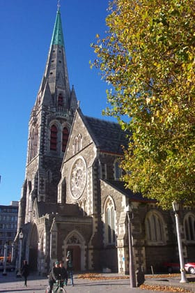 Der Chiristchurch Square mit Dom in Neuseeland