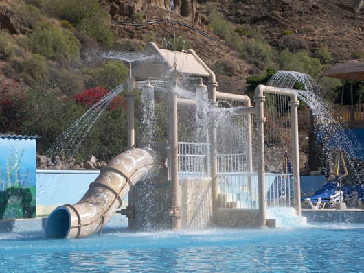 Wasserspielplatz Atlantica auf Gran Canaria. Wasserspielplatz Atlantica auf Gran Canaria.
