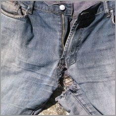 kaputte Jeans flicken