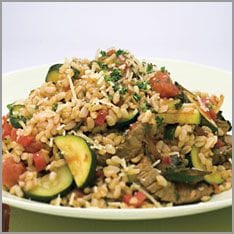 Vegetables with rice