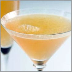 Glass with white sangria