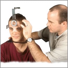 Doctor examines patients