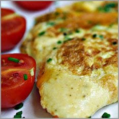 Kartoffelomelett mit Schnittlauch