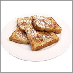 French toast with icing sugar
