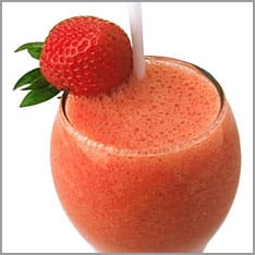 Banana strawberry milkshake