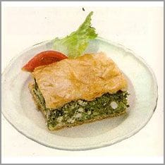 Spinach gratinated with cheese