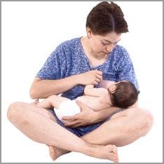 Mutter stillt Baby