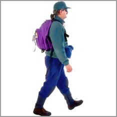 Mann beim Wandern
