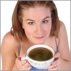 Woman drinking tea