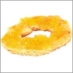 Bagel with yellow jam