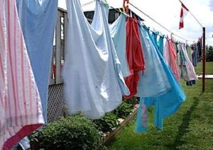 Clothes on the clothesline