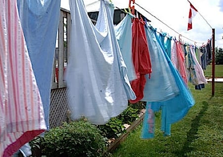 Clothes on the clothesline