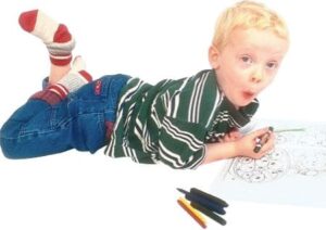 Child paints