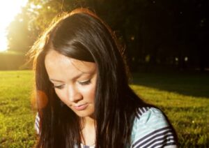 Woman with beautiful hair