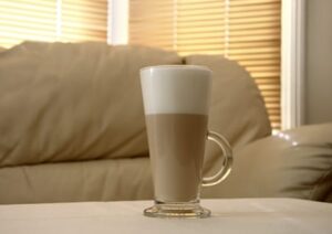 Glass with coffee