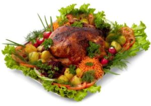 Roast beef with vegetables