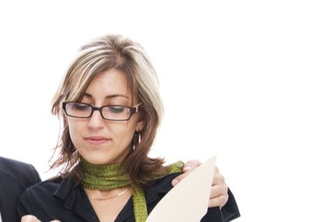 Woman with glasses
