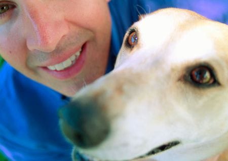 Dog and master