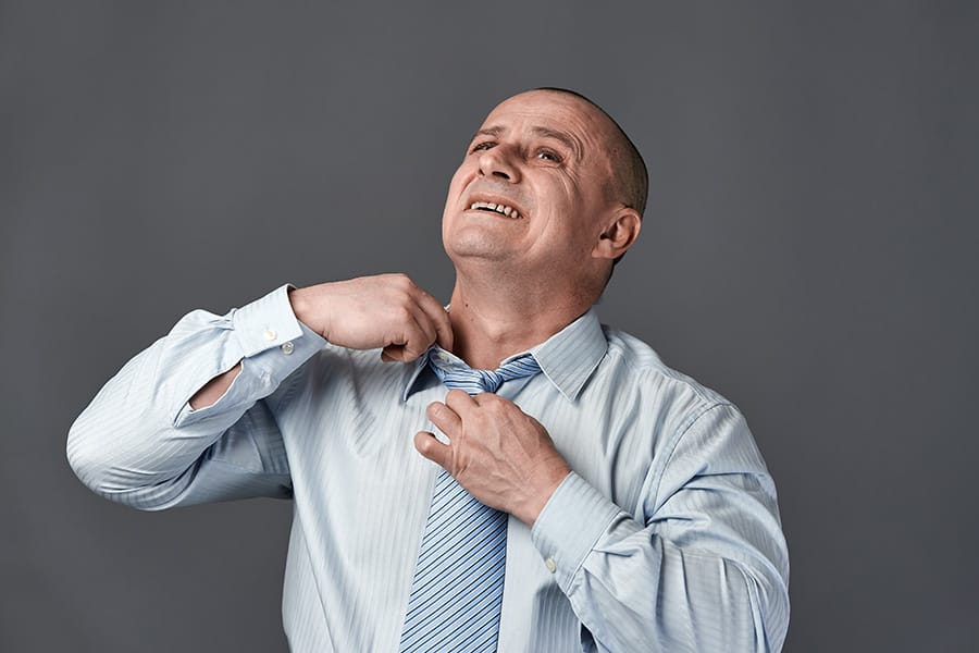 Collar button too tight