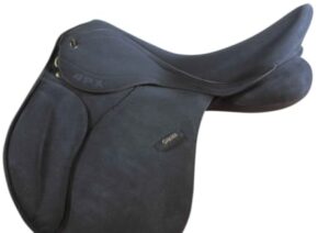 Riding saddle made of plastic