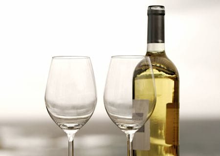 Wine and glasses