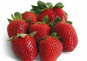 frische Erdbeeren und Xylitol