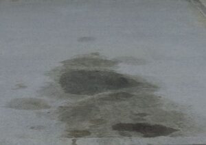 Oil stains on concrete
