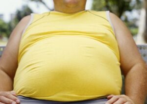 overweight man