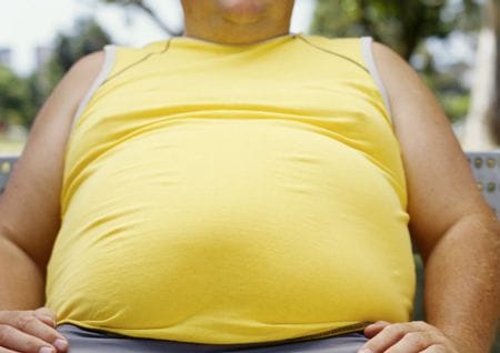 overweight man