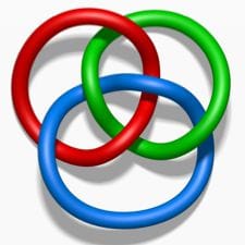 Borromäische Ringe in 3D