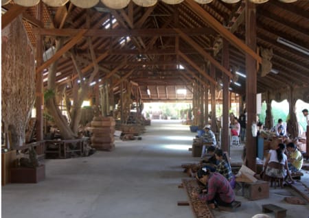 Wood carvers' studio