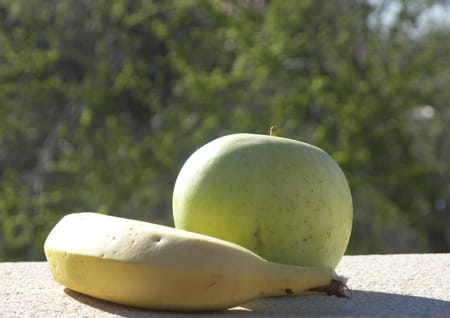 Apple and banana