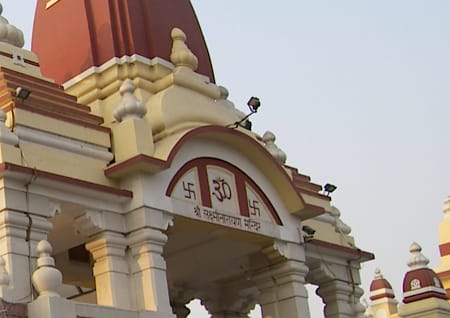 Swastika on Hindu temple