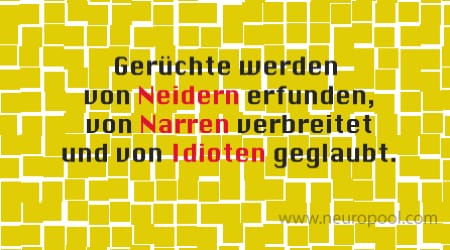 Gedanke des Tages: Gerüchte