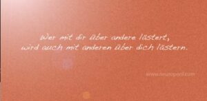 Gedanke des Tages: Lästern