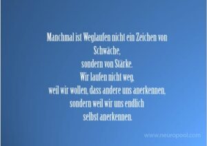 Gedanke des Tages: Weglaufen