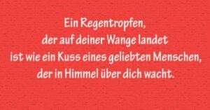 Regentropfen sind Küsse