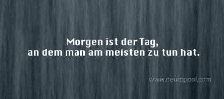 Gedanke des Tages: Morgen
