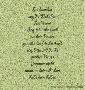 Gedanke des Tages: Lebe dein Leben