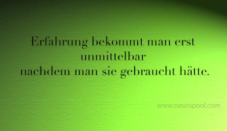 Gedanke des Tages: Lebenserfahrung