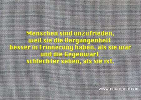 Gedanke des Tages: Unzufrieden