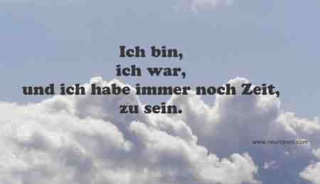 Gedanke des Tages: Ich bin