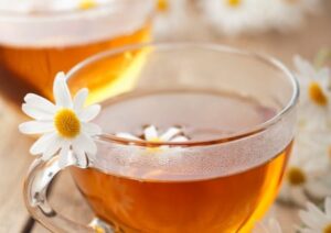Chamomile tea against cough
