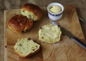 Butter on bread