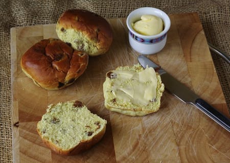 Butter and margarine Butter on bread