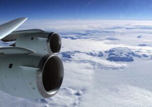 Blick aus dem Flugzeug