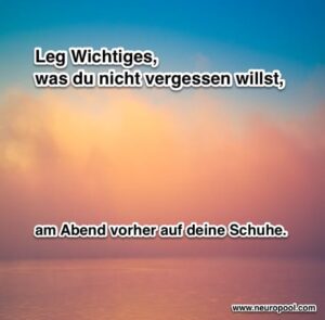 Tipp: Wichtiges nicht vergessen