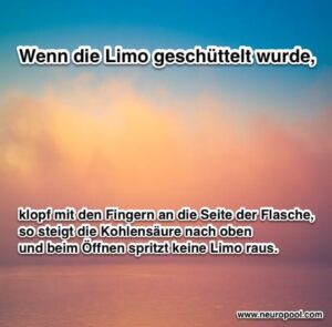 Tipp: Limoflasche geschüttelt