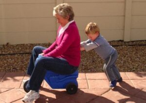 Grandmother and grandson